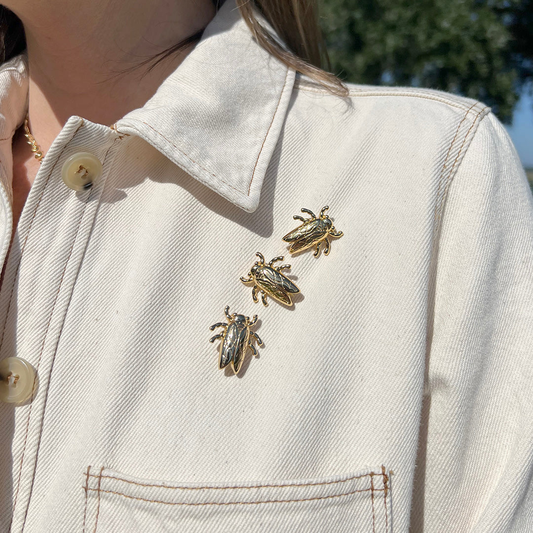 Goldbug Collection Baby Bug Pin - Cute & Safe Infant Accessories for Newborns & Toddlers - Perfect for Baby Showers, Gifts & Everyday Outfits