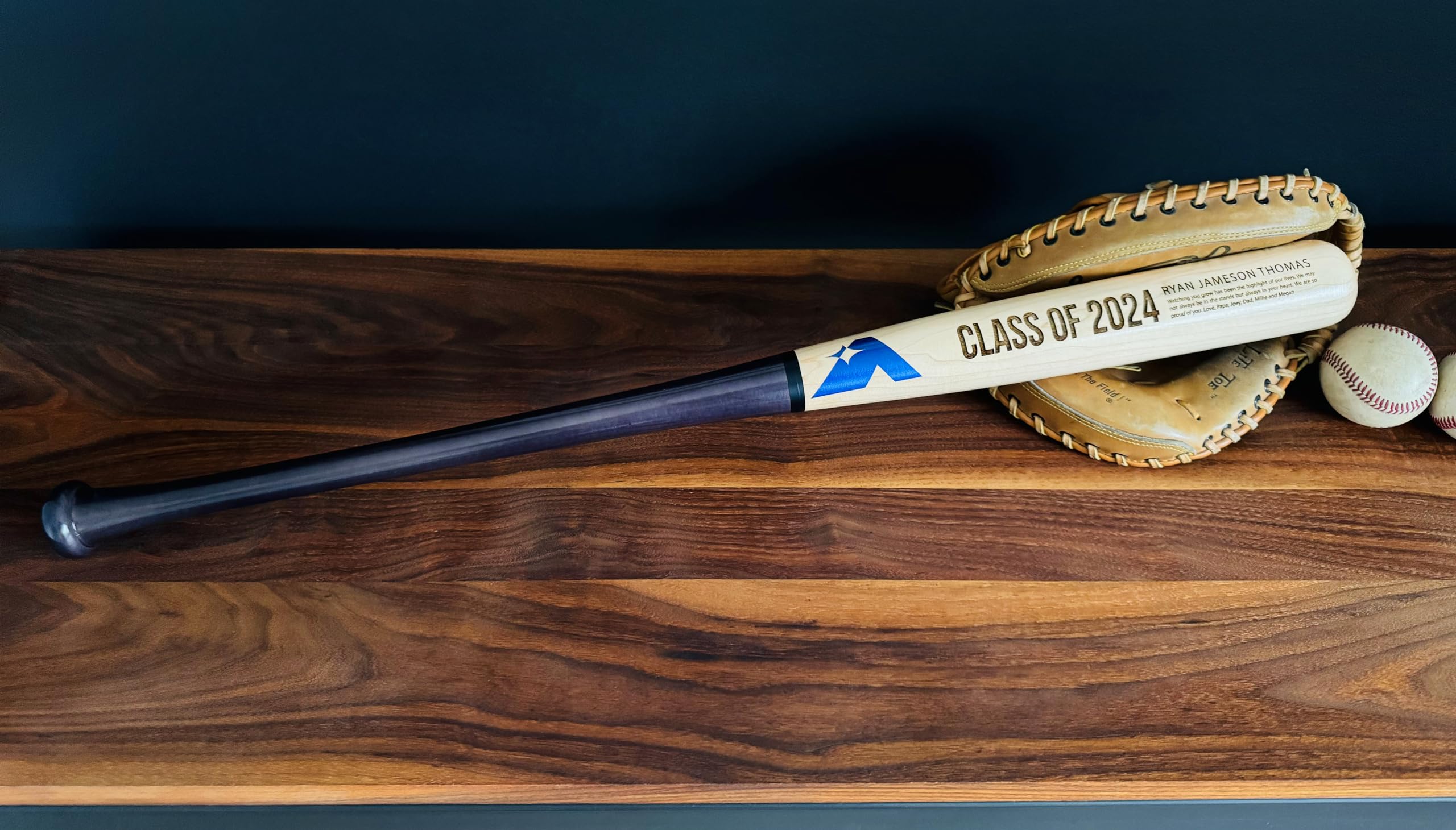 Personalized Engraved Baseball Bat - Unique Graduation Gift for Senior Grads & Commencement - Custom Wooden Baseball Bat with Name Engraving - Perfect for High School/College Graduation Ceremonies & Memory Keepsakes