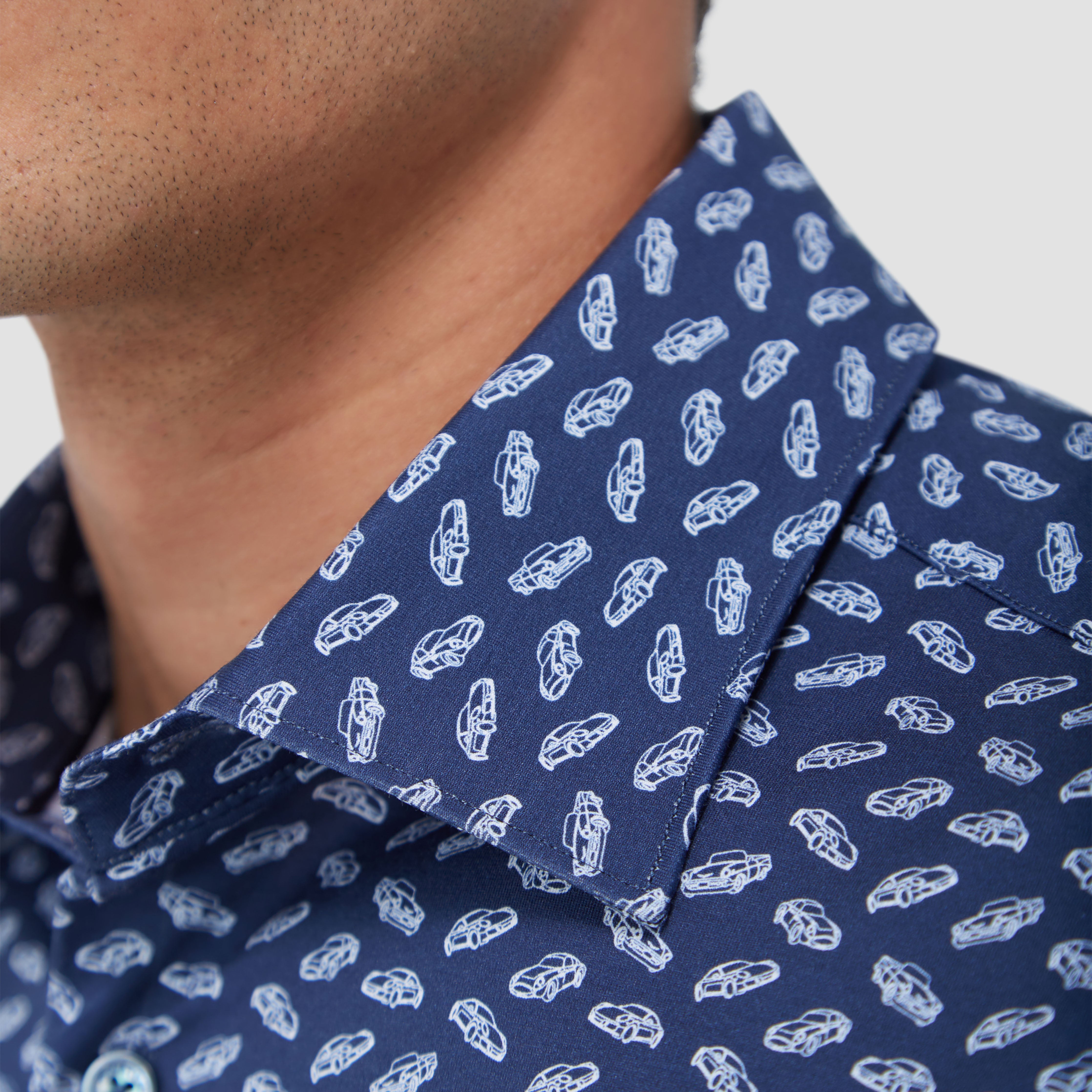 James Car Print Cotton Shirt for Men - Soft & Comfortable Short Sleeve Tee - Perfect for Casual Wear, Road Trips & Car Enthusiast Gifts