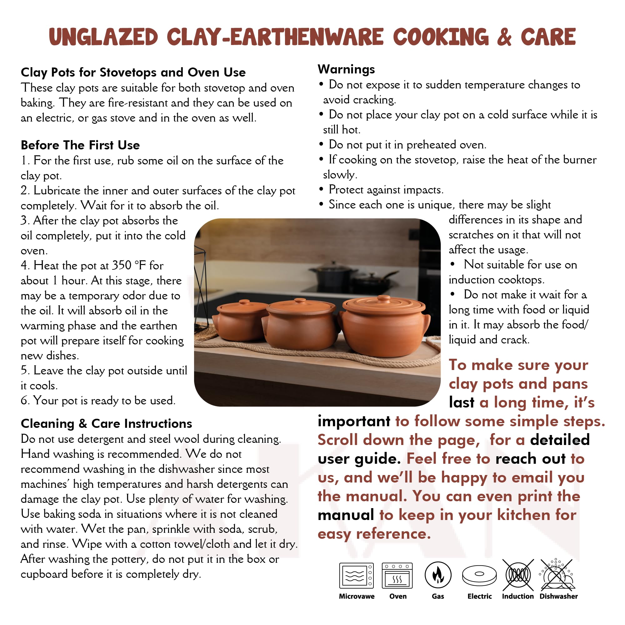 **Hakan Clay Pan for Cooking Omelet – Lead-Free Terracotta Cookware, Non-Toxic Earthenware Egg Roasting Pot, Stovetop Omelette Pan – Perfect for Breakfast, Camping & Outdoor Cooking**