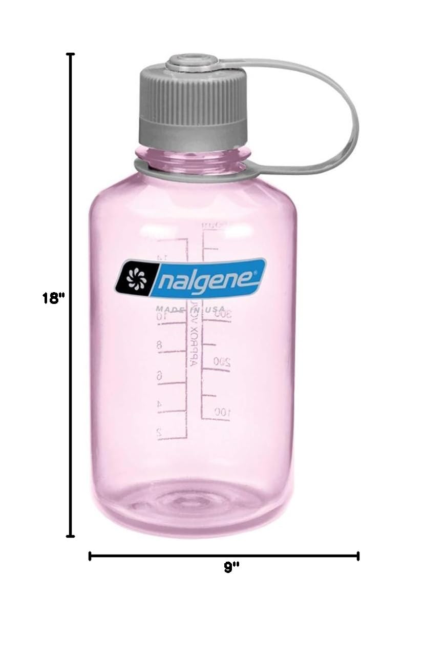 Nalgene Tritan Narrow Mouth BPA-Free Water Bottle 16oz - Leak Proof & Durable for Hiking, Gym, Travel & Everyday Use