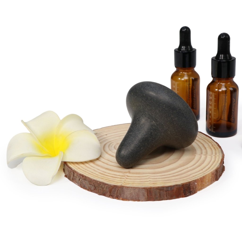 Professional Basalt Hot Stone Massager - Mushroom Shape for Trigger Point Therapy, 2.5x2.5 Inch - Perfect for Deep Tissue Massage, Spa Treatments & Muscle Relaxation at Home