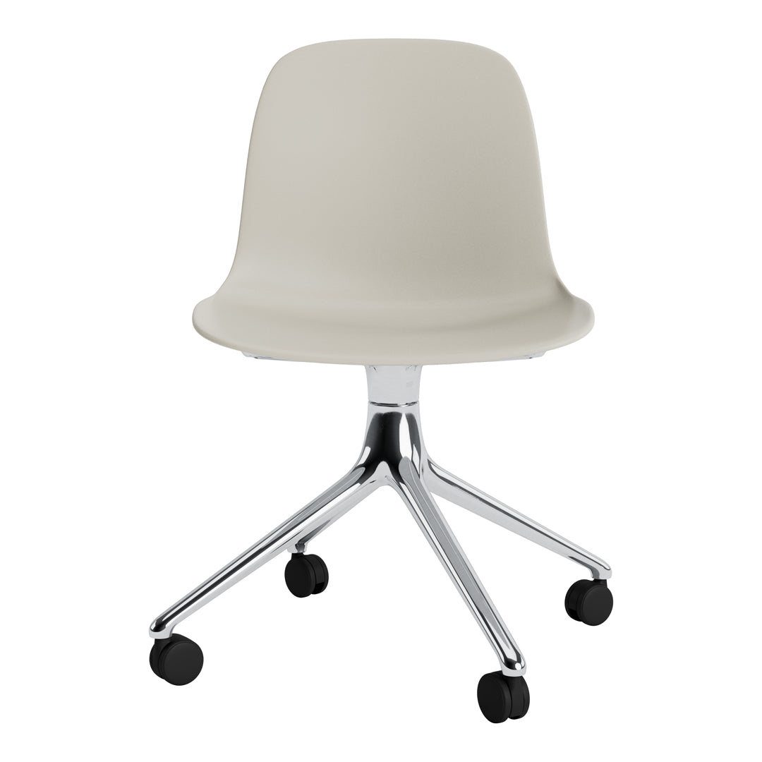 Ergonomic Form Chair with 4-Wheel Swivel Base - Comfortable Office & Home Desk Chair for Work, Study & Gaming