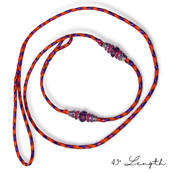 Premium Kangaroo Leather Beaded Dog Show Lead - Durable Training Leash for Professional Handlers & Competition - Perfect for Dog Shows, Training Sessions & Outdoor Walks
