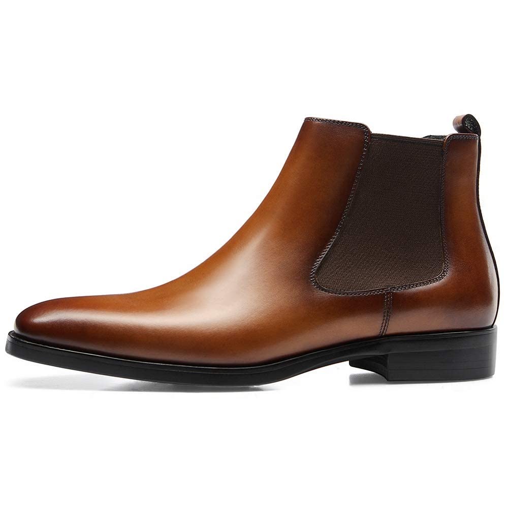GIFENNSE Men's Chelsea Boots - Genuine Leather Dress Boots for Men | Comfortable & Stylish for Office, Casual & Formal Occasions