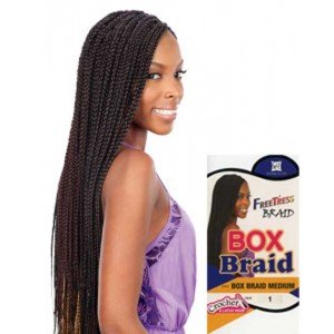 FreeTress Box Braid Medium Synthetic Hair Extensions for Women - Perfect for Protective Styles, Braiding, and Everyday Wear