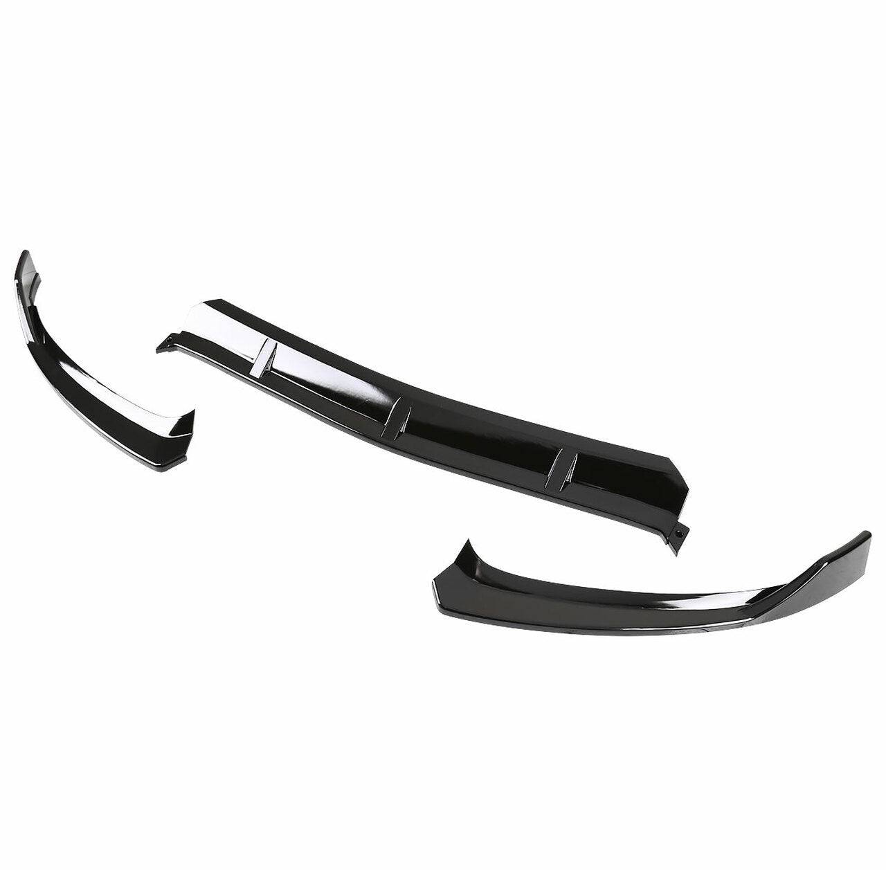 2015-2018 Mercedes Benz W205 C Class Front Bumper Lip - Glossy Black Polyurethane 3PC Splitter for Enhanced Aerodynamics & Sporty Look | Perfect for Car Enthusiasts & Street Racing