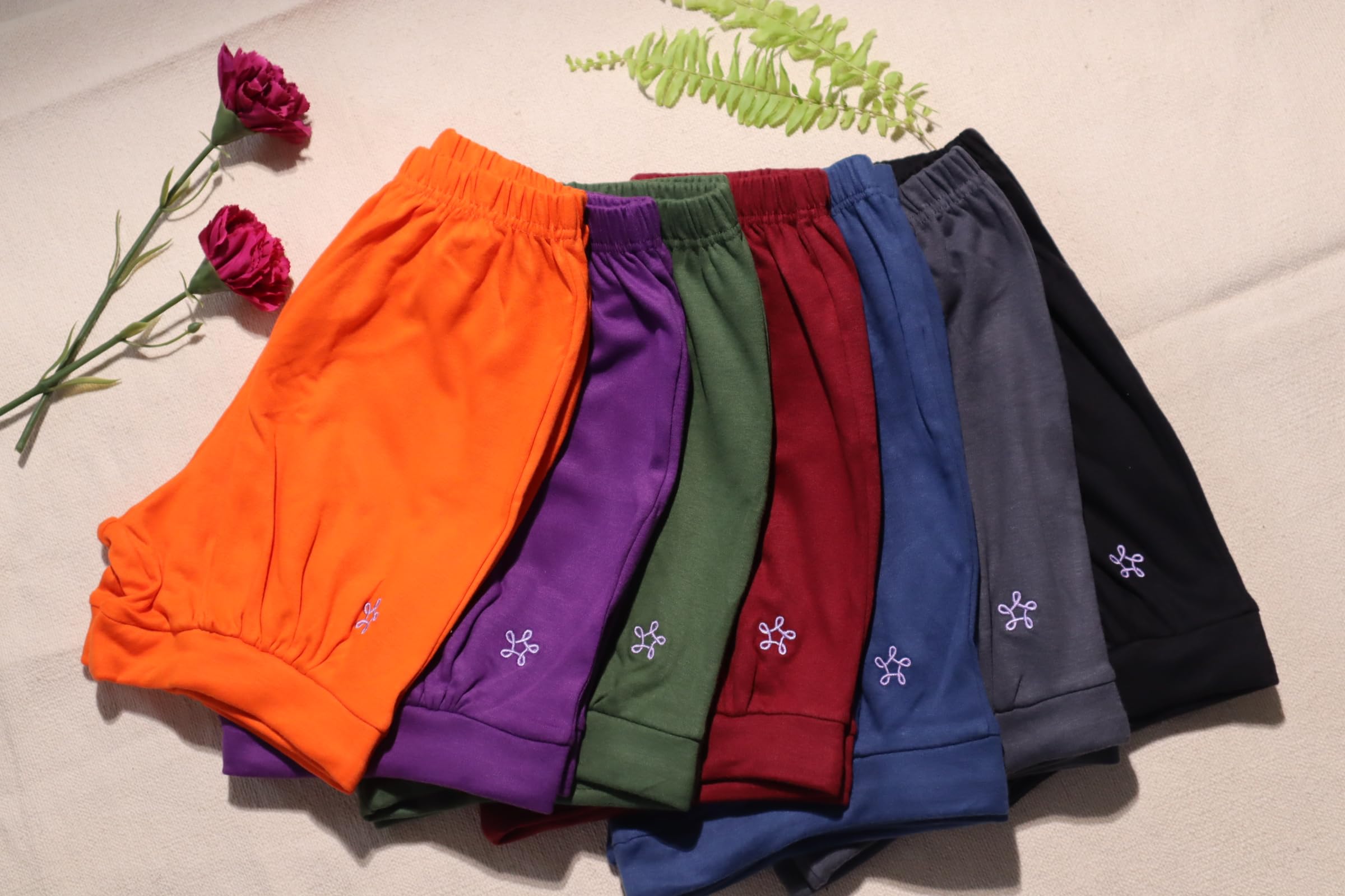 Premium Women's Yoga Shorts 7-Piece Set - Iyengar & Hot Yoga Pants - Breathable High-Waist Workout Shorts for Women - Perfect for Yoga, Pilates, Gym & Lounge Wear
