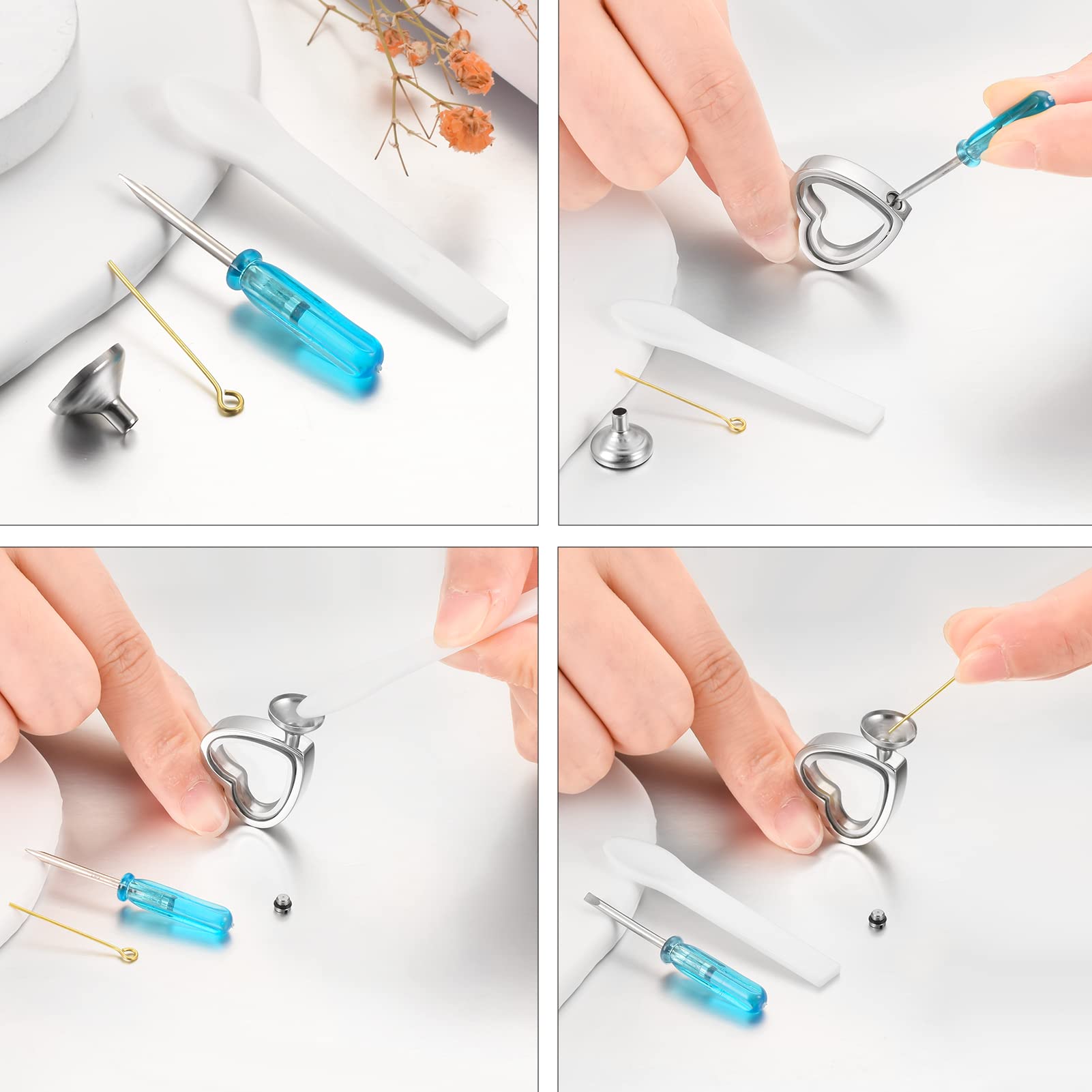 Mini Funnel Set for Cremation Jewelry - Small Filling Kit for Urn Necklace & Keepsake Ashes | Perfect for Memorial Jewelry, Pet Ashes, and DIY Keepsake Creation