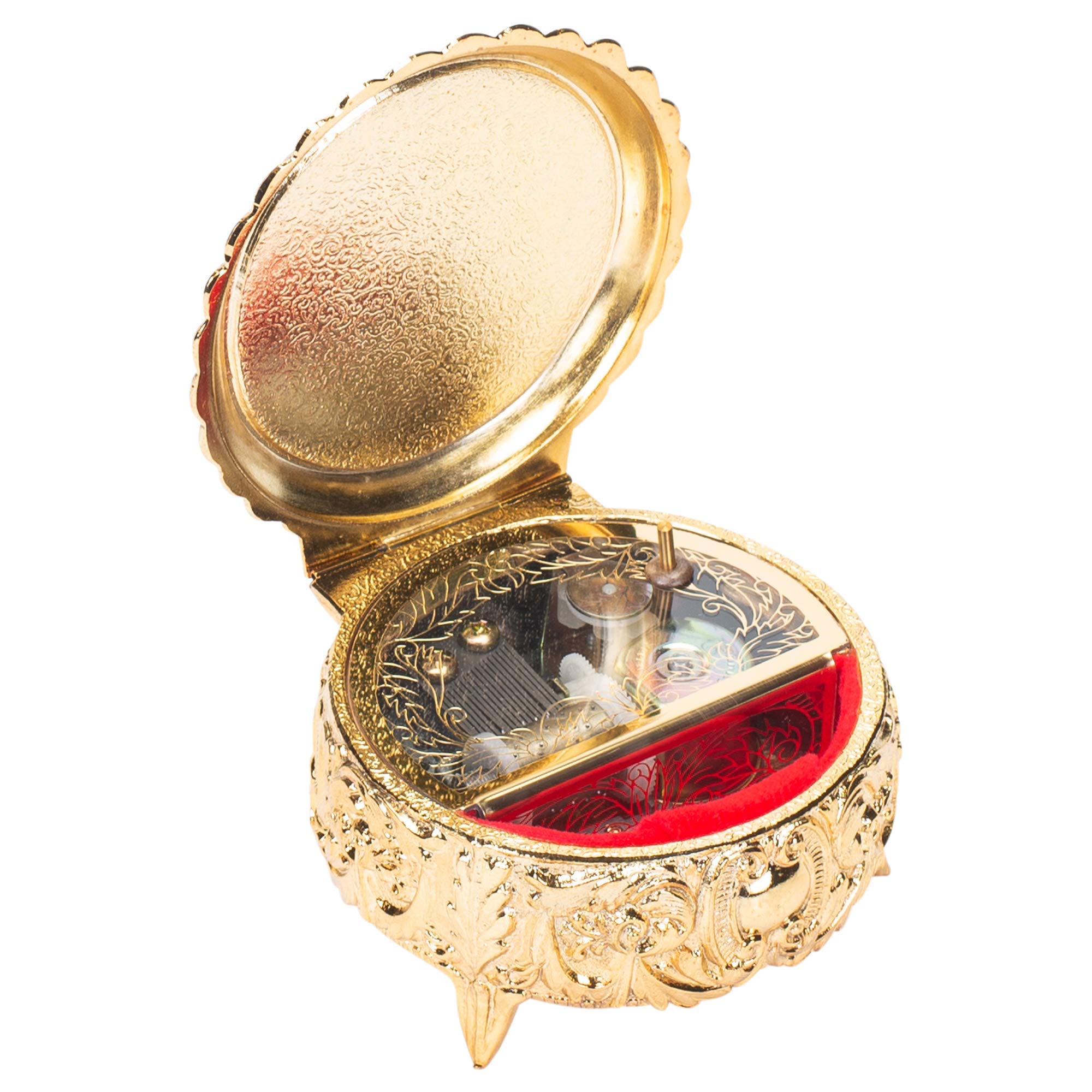 Exquisite Round Ceramic Music Box & Jewelry Box with Hand-Painted Instruments Playing 'Somewhere Out There' Theme - Perfect Gift for Anniversaries, Weddings & Home Decor