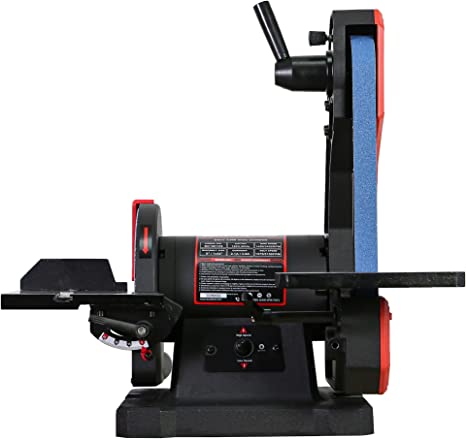 BUCKTOOL Dual Speed 1 x 42 Inch Belt Disc Sander Combo BD1801DS - Professional Woodworking & Metal Sanding Tool for DIY Projects & Workshop Use