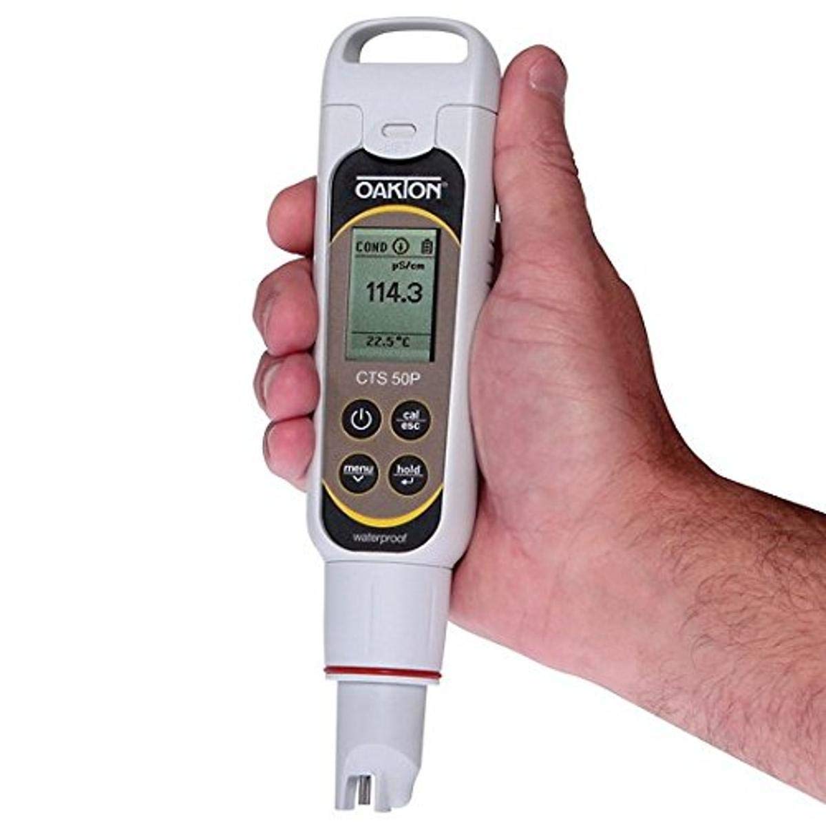 Oakton WD-35634-55 Pocket Conductivity Tester - Waterproof TDS & Salinity Meter with 50-Pin Probe (Fluid Ounces, °C) - Ideal for Aquariums, Hydroponics & Water Quality Testing
