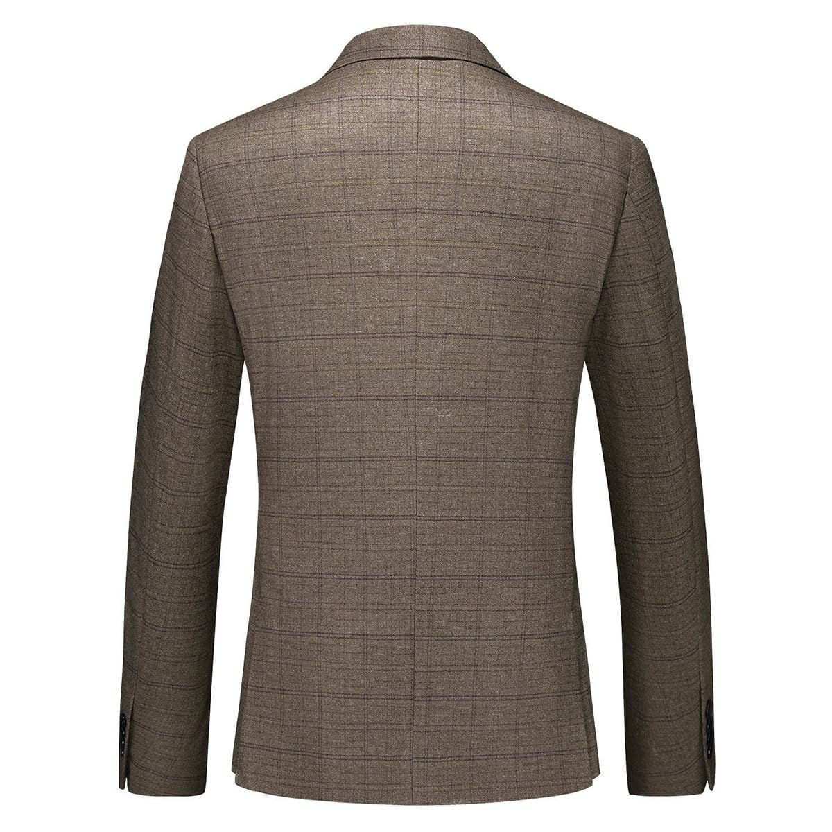 Men's 3-Piece Slim Fit Tweed Suit - Plaid One Button Tuxedo Set for Weddings, Business & Formal Events | Premium Wool Blend Suiting