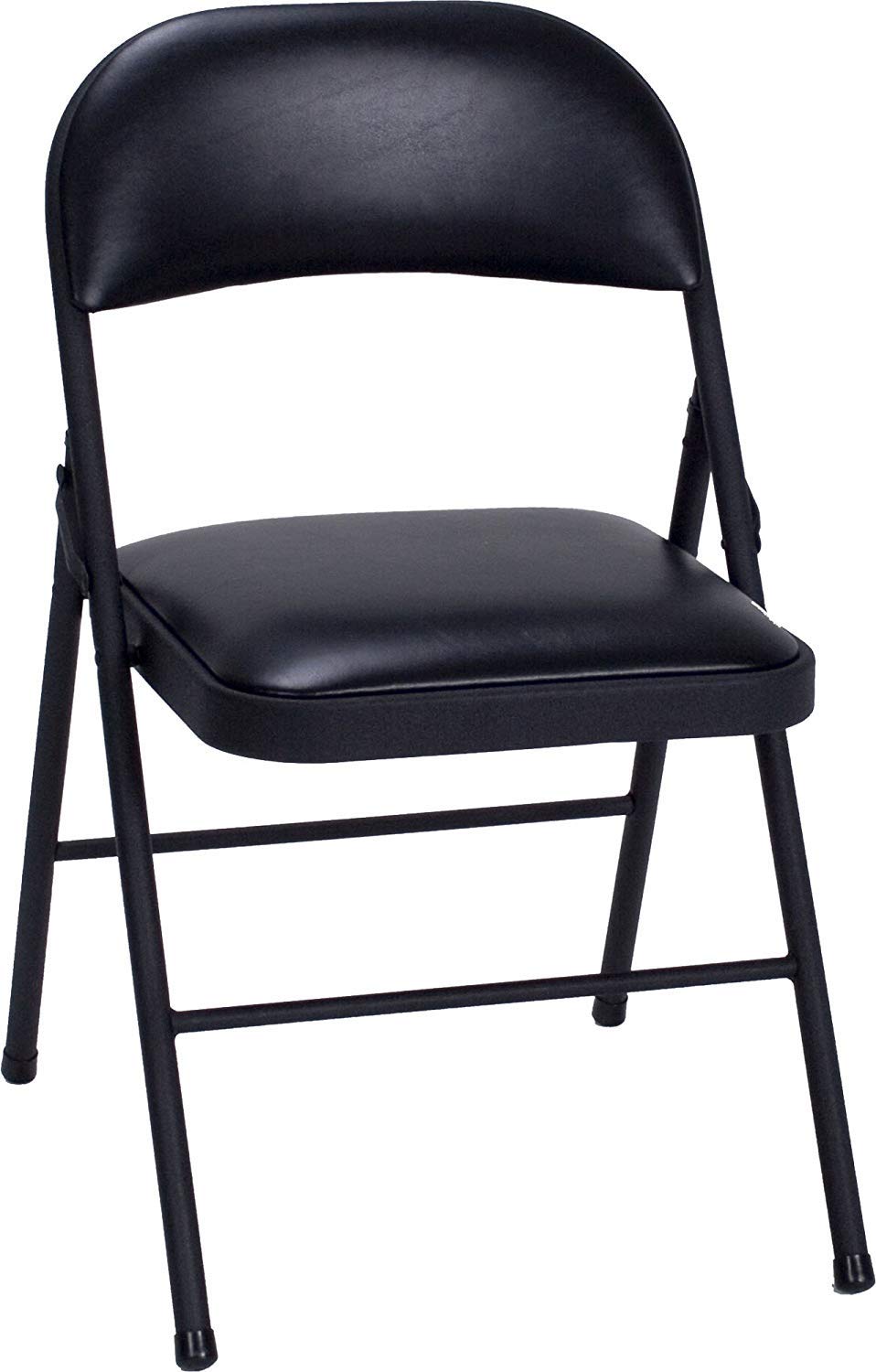4-Pack Black Vinyl Folding Chairs (Set of 16) - Durable & Lightweight for Parties, Events, and Outdoor Gatherings