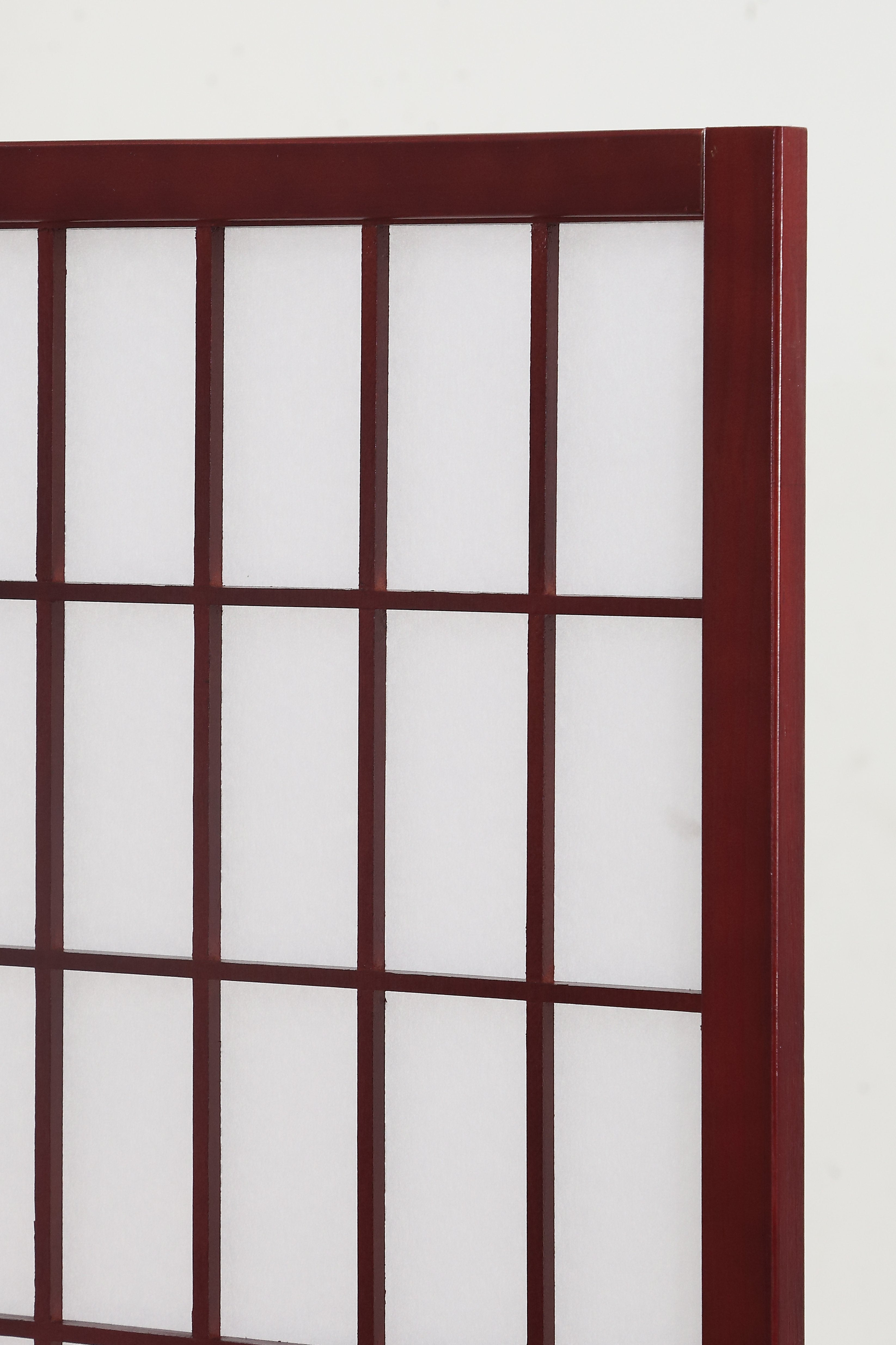 Roundhill Furniture 4-Panel Oriental Shoji Screen Room Divider - Handcrafted Asian Inspired Folding Partition for Home Decor, Office Space & Meditation Areas