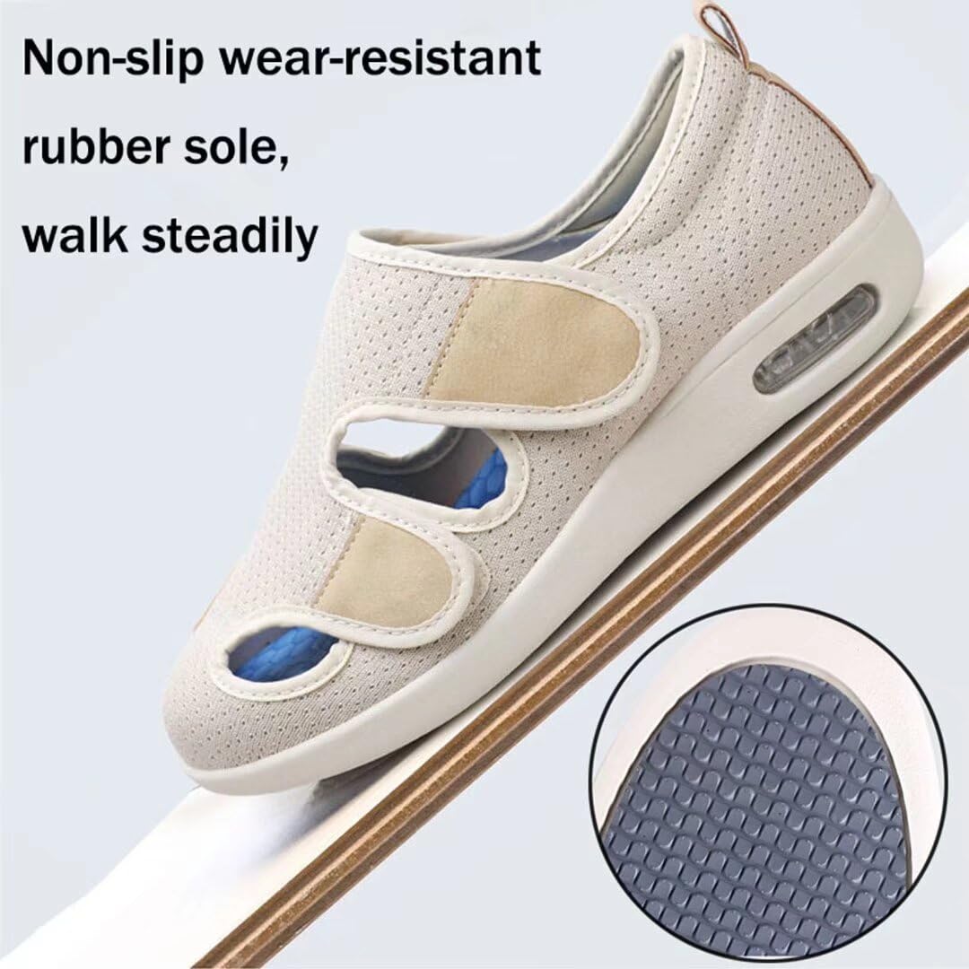 Hovoto Diabetic Shoes for Women & Men - Extra Wide Width Orthopedic Walking Shoes with Memory Foam for Swollen Feet - Adjustable Medical Comfort Shoes for Daily Walking & Diabetic Foot Care