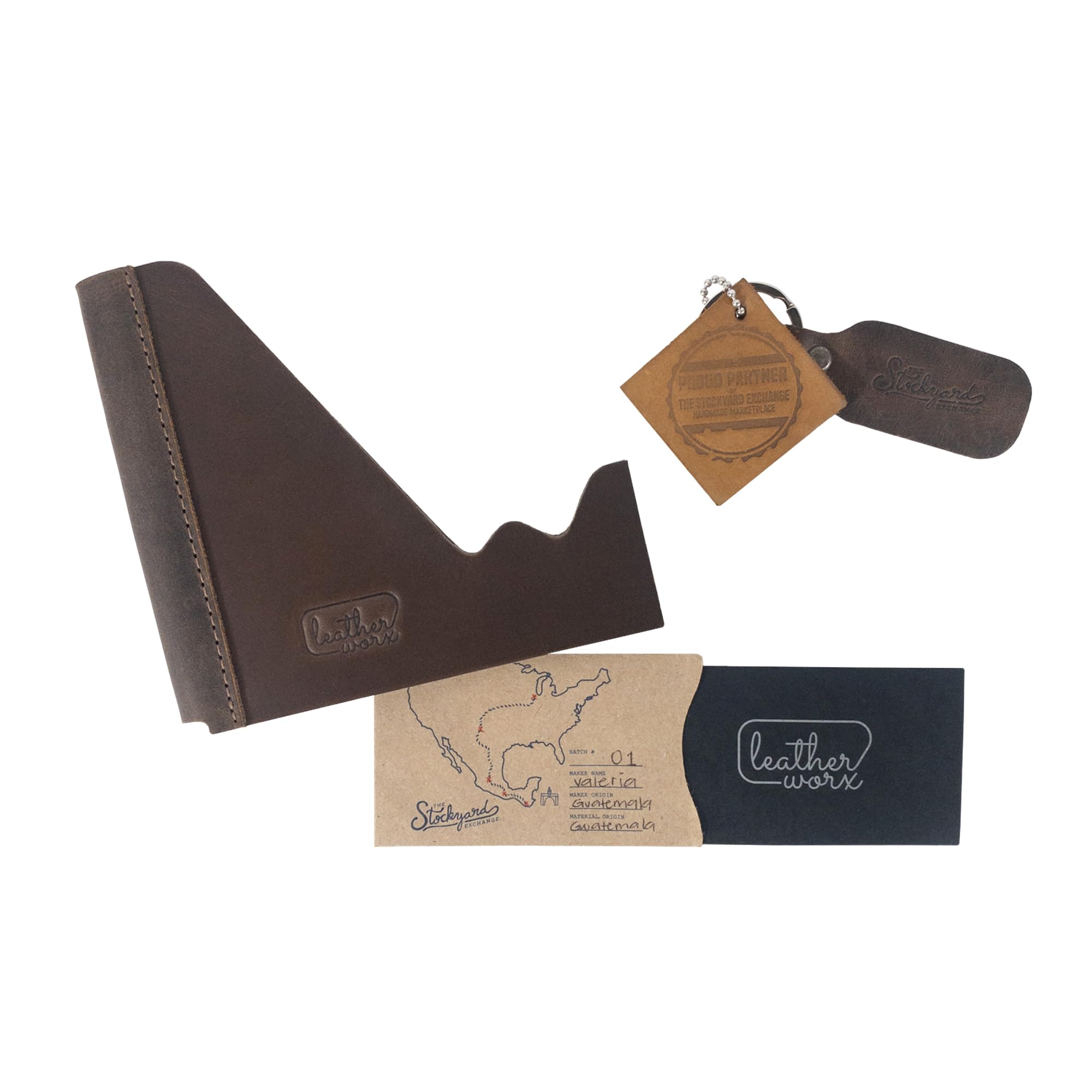 Handmade Full Grain Leather Rustic Cell Phone Stand for Desk - Foldable Desktop Phone Holder, Bourbon Brown - Perfect for Office, Home & Travel Use