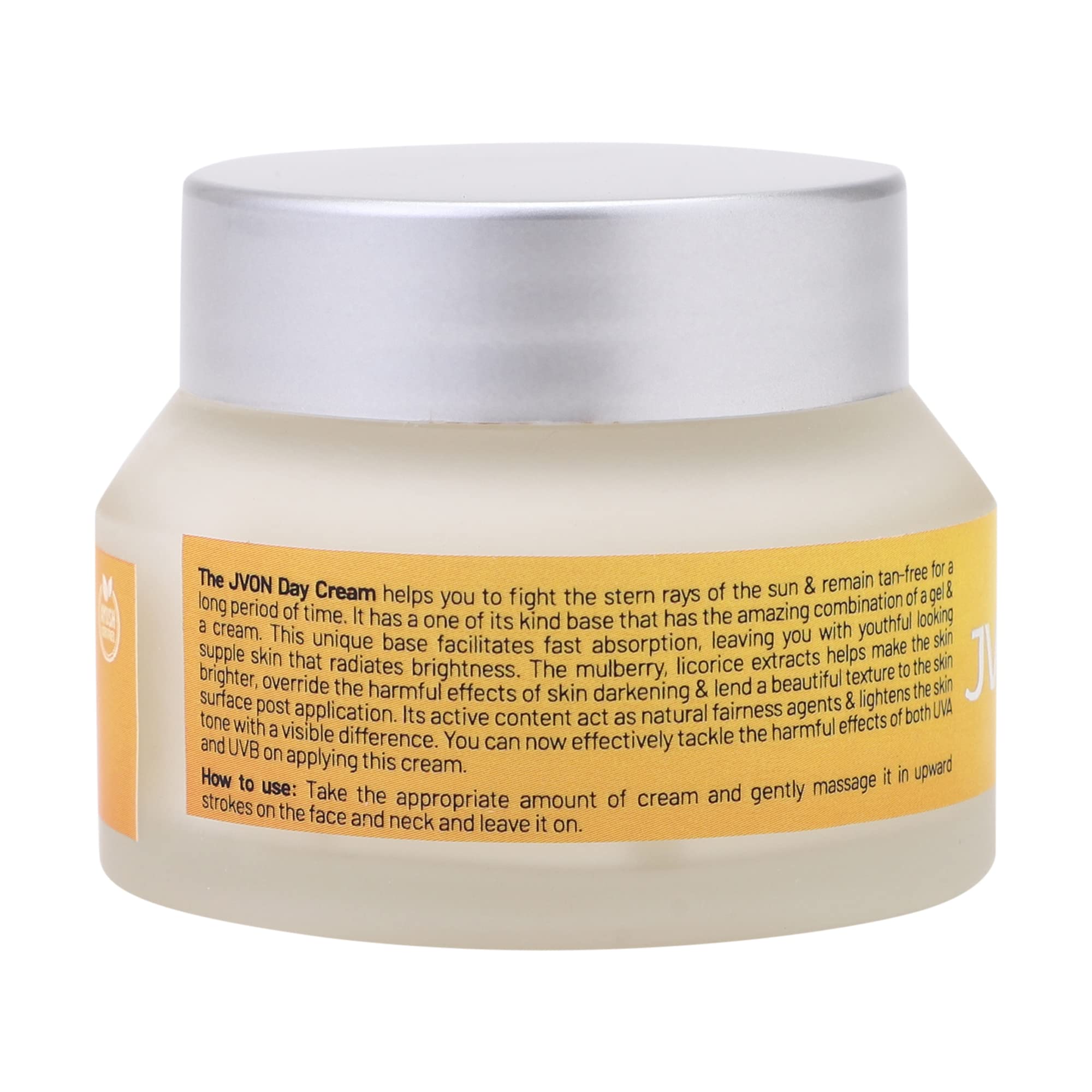 JVON Brightening Day Cream with Aqua & Light Liquid Paraffin - 50g | Hydrating & Glowing Facial Moisturizer for Dry Skin | Perfect for Daily Skincare Routine & Makeup Prep