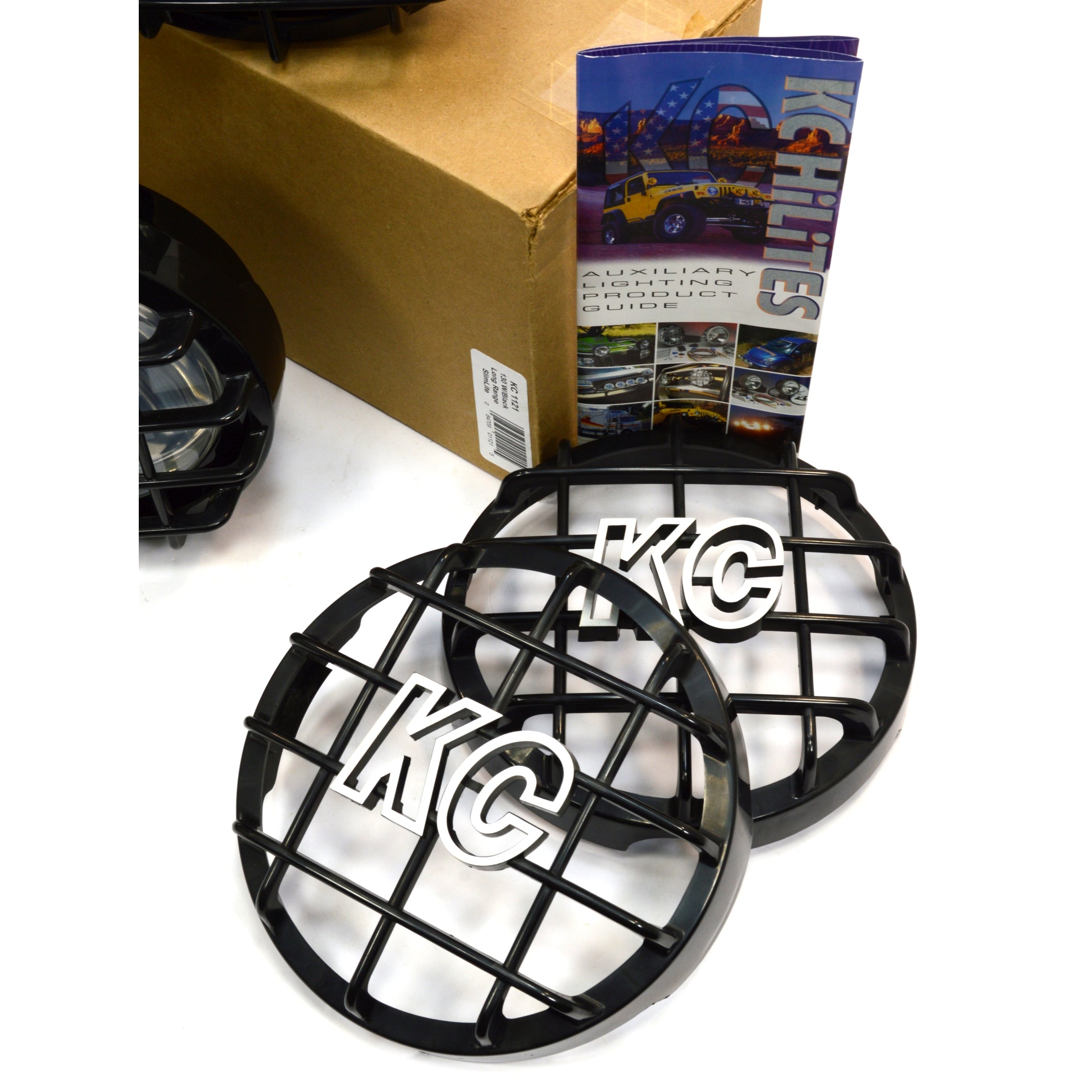 KC SlimLites 6 Round Long Range Driving & Fog Lights - New & Used Lot with Extras - Perfect for Off-Road, Truck, and Jeep Adventures