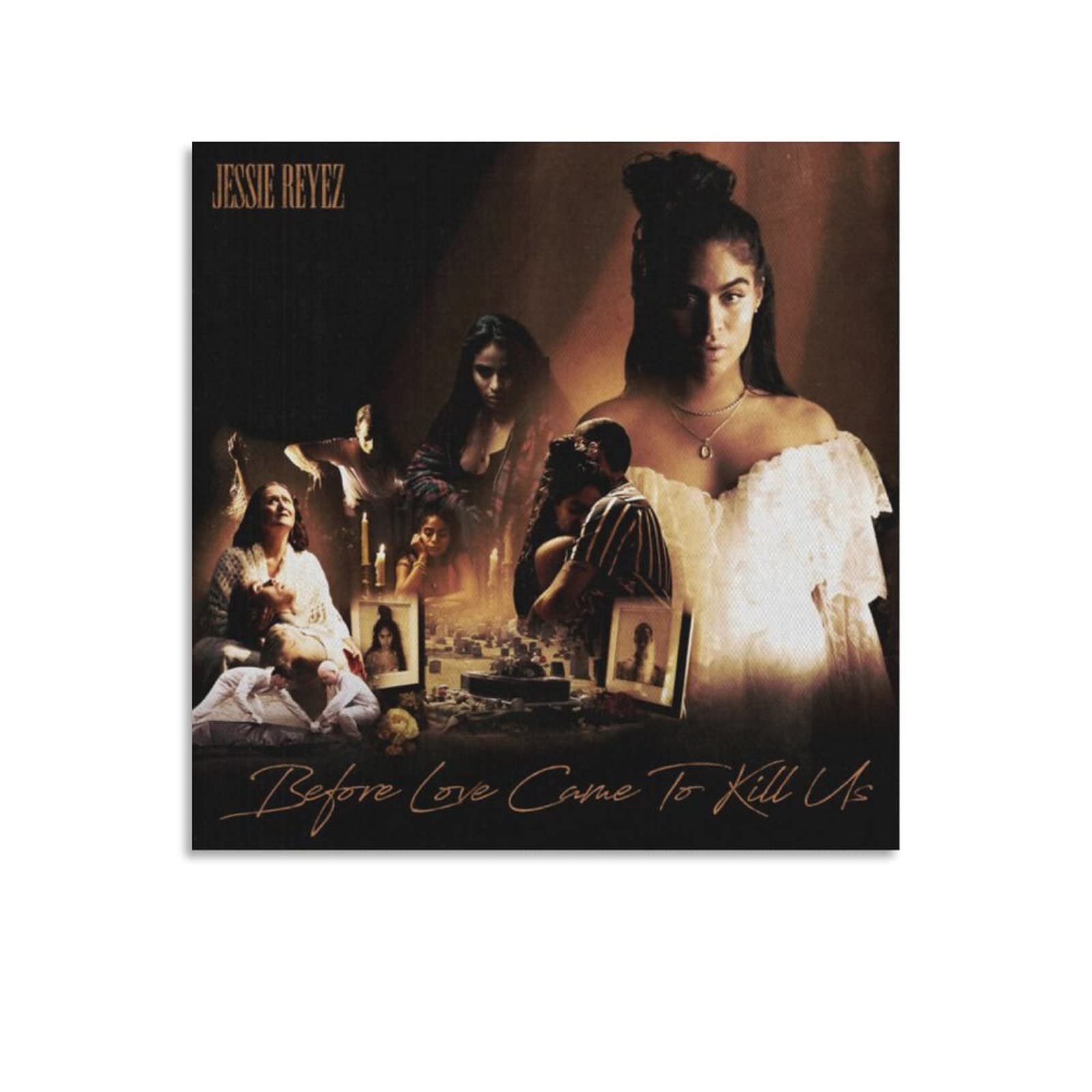Jessie Reyez Canvas Wall Art Print - 24x24 Inch (60x60cm) Unframed Poster for Bedroom, Office & Sports Fan Decor - Perfect Gift for Music Lovers & Home Decoration