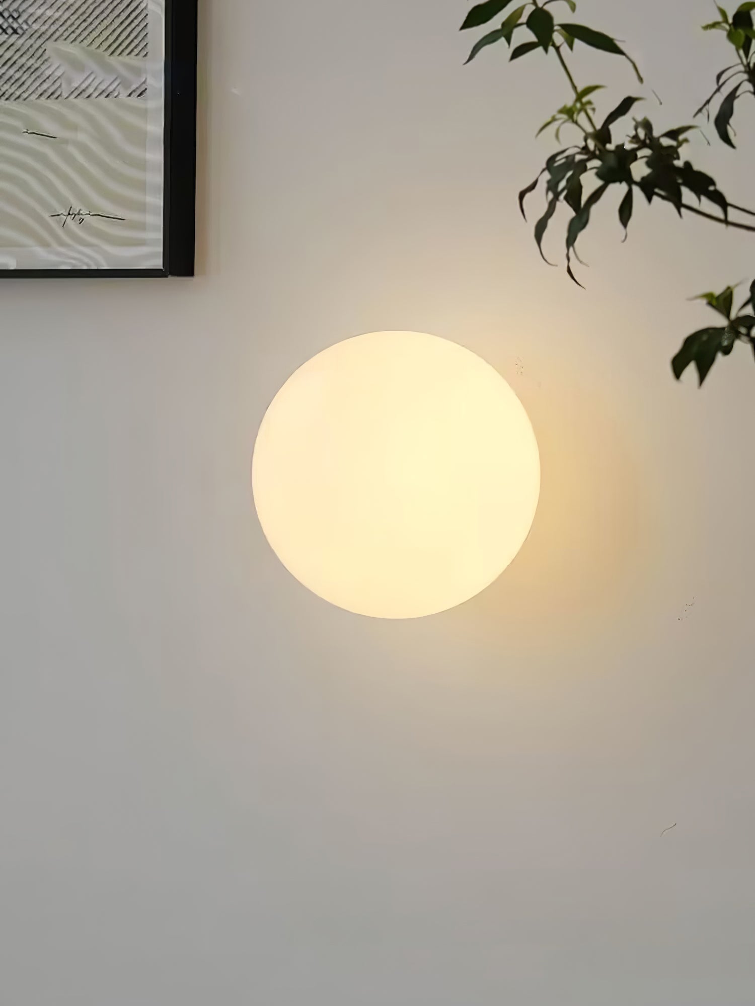 Modern Glass Mini Orb Wall Lamp - Elegant LED Sconce Lighting for Bedroom, Living Room & Hallway Decor - Dimmable Ambient Light Fixture
