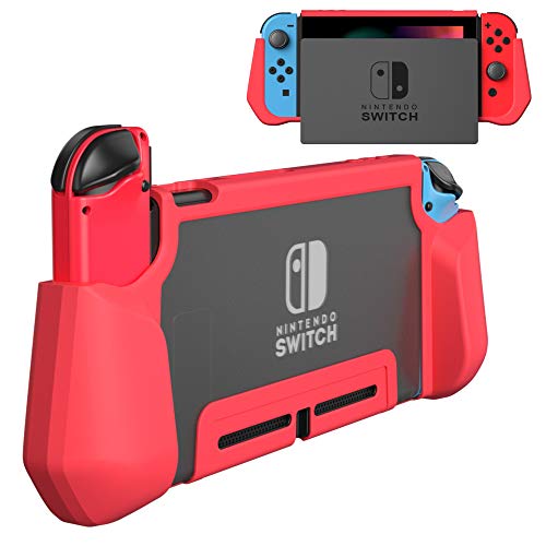 Nintendo Switch Dockable Case - Ultra-Thin TPU Cover with Grip for Console & Joy-Con | Gaming Protection