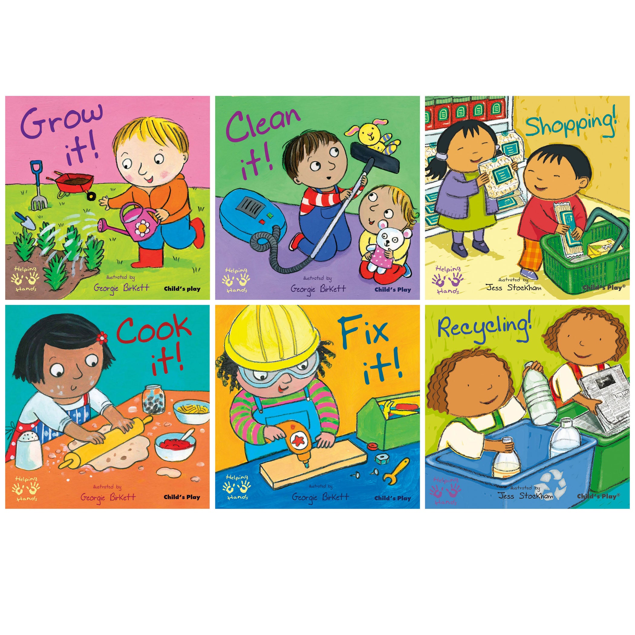 Child's Play Helping Hands Board Books Set of 6 - Life Skills Series for Toddlers & Preschoolers | Early Learning, Social Development & Daily Routine Practice