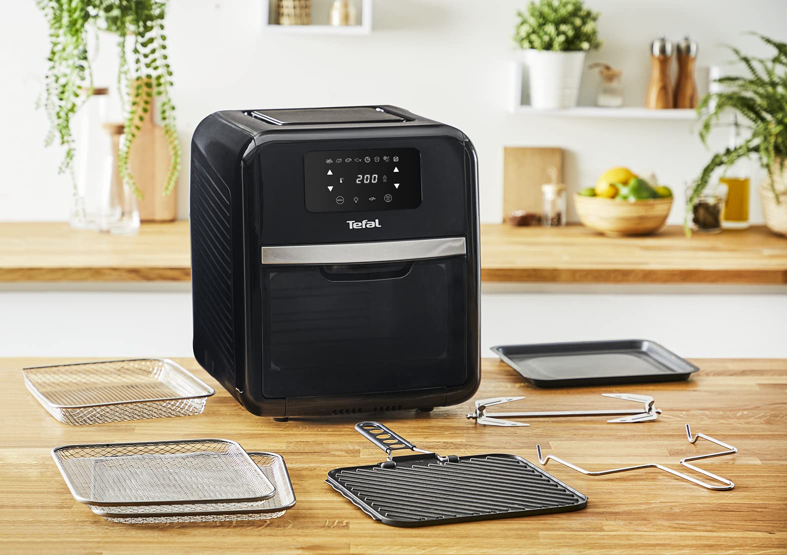 Tefal Easy Fry 9-in-1 11L Air Fryer Oven with Grill & Rotisserie - 8 Cooking Programs (Dehydrate, Roast, Bake, Toast) | 2000W Black FW501 | Perfect for Healthy Frying, Family Meals & Party Cooking