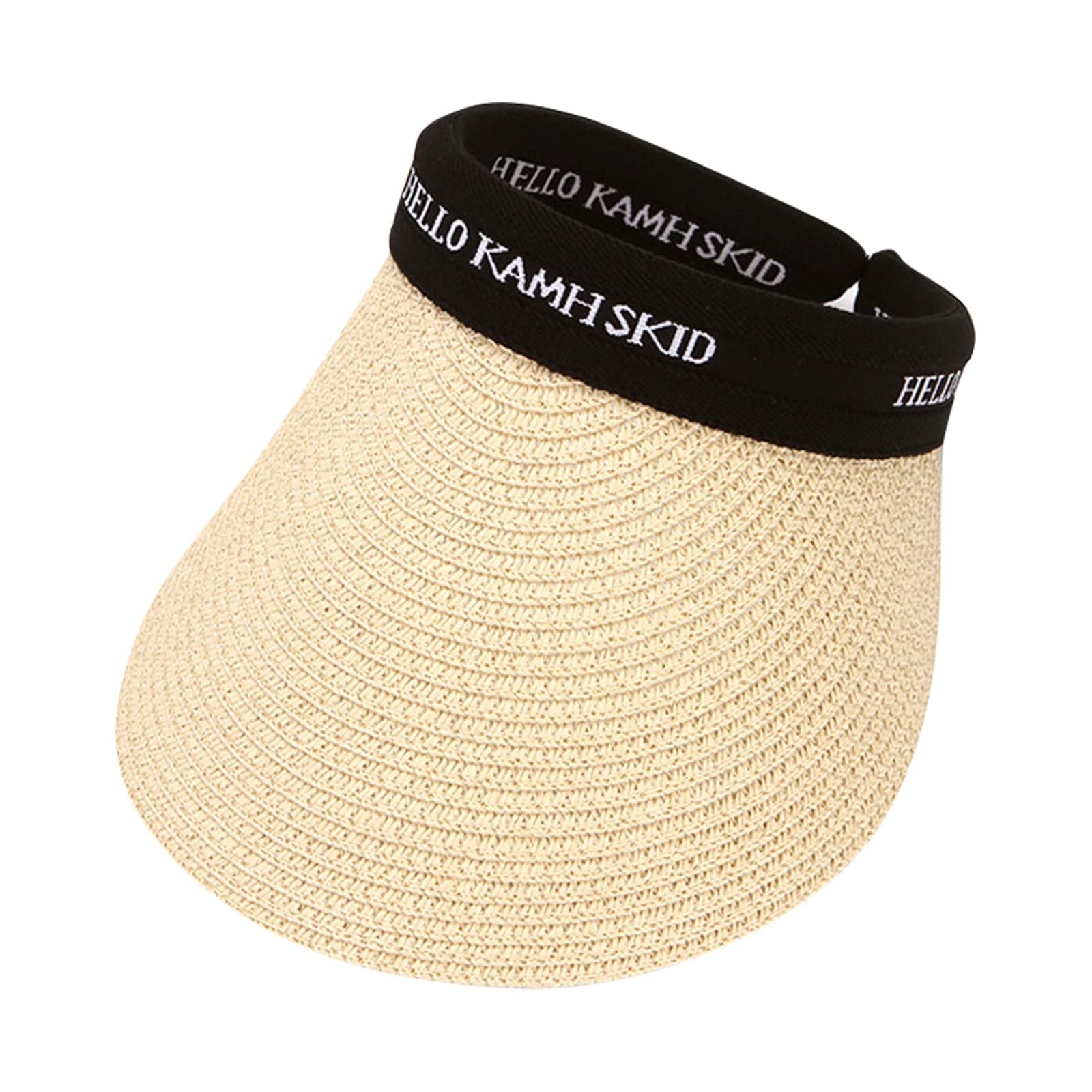 Women's Wide Brim Straw Hat for Summer - UPF 50+ Sun Protection Beach & Golf Hat with Ponytail Hole - Perfect for Outdoor Travel, Gardening, and Vacation