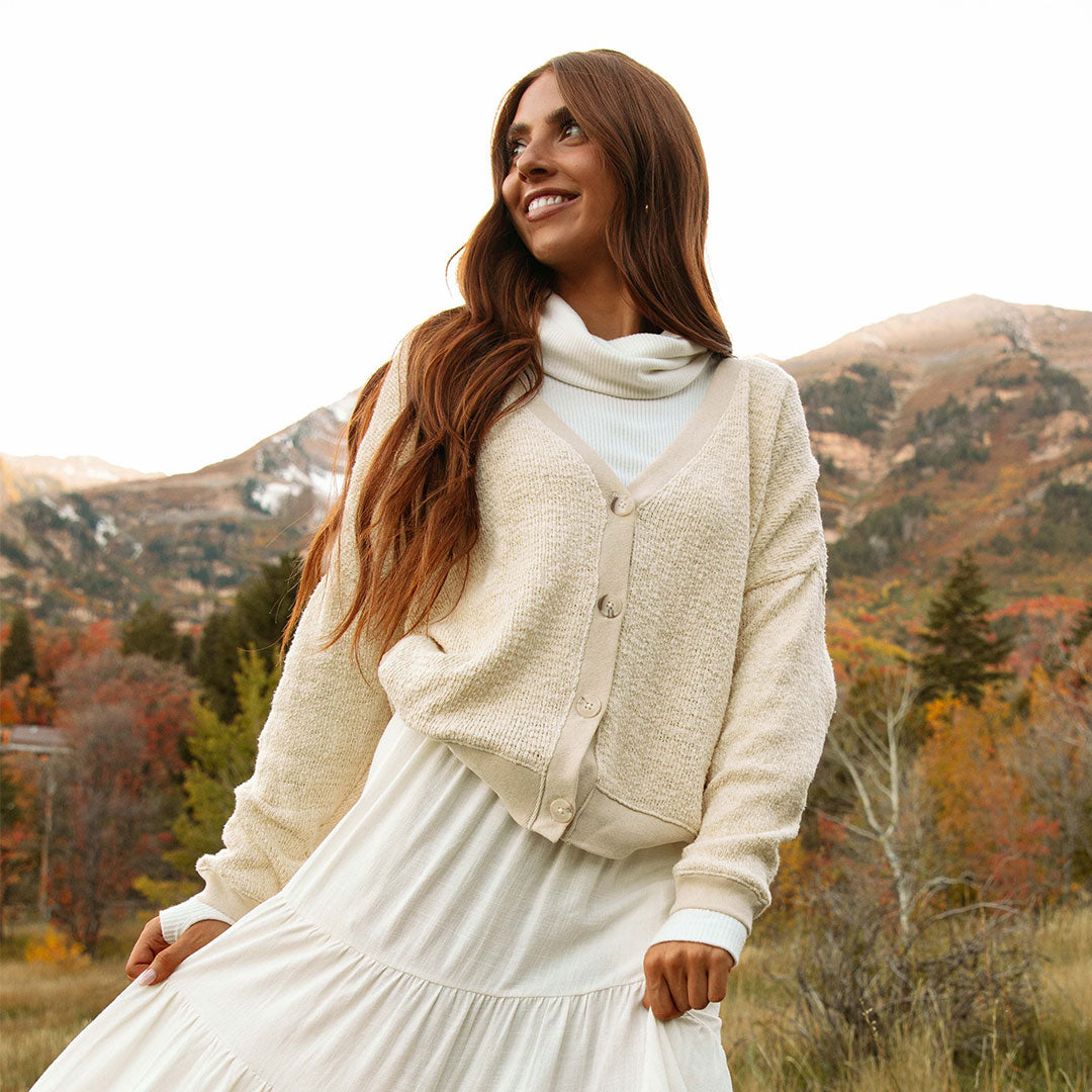Cozy Cottage Knit Cardigan for Women - Soft Chunky Open Front Sweater - Perfect for Fall, Winter & Layering Outfits