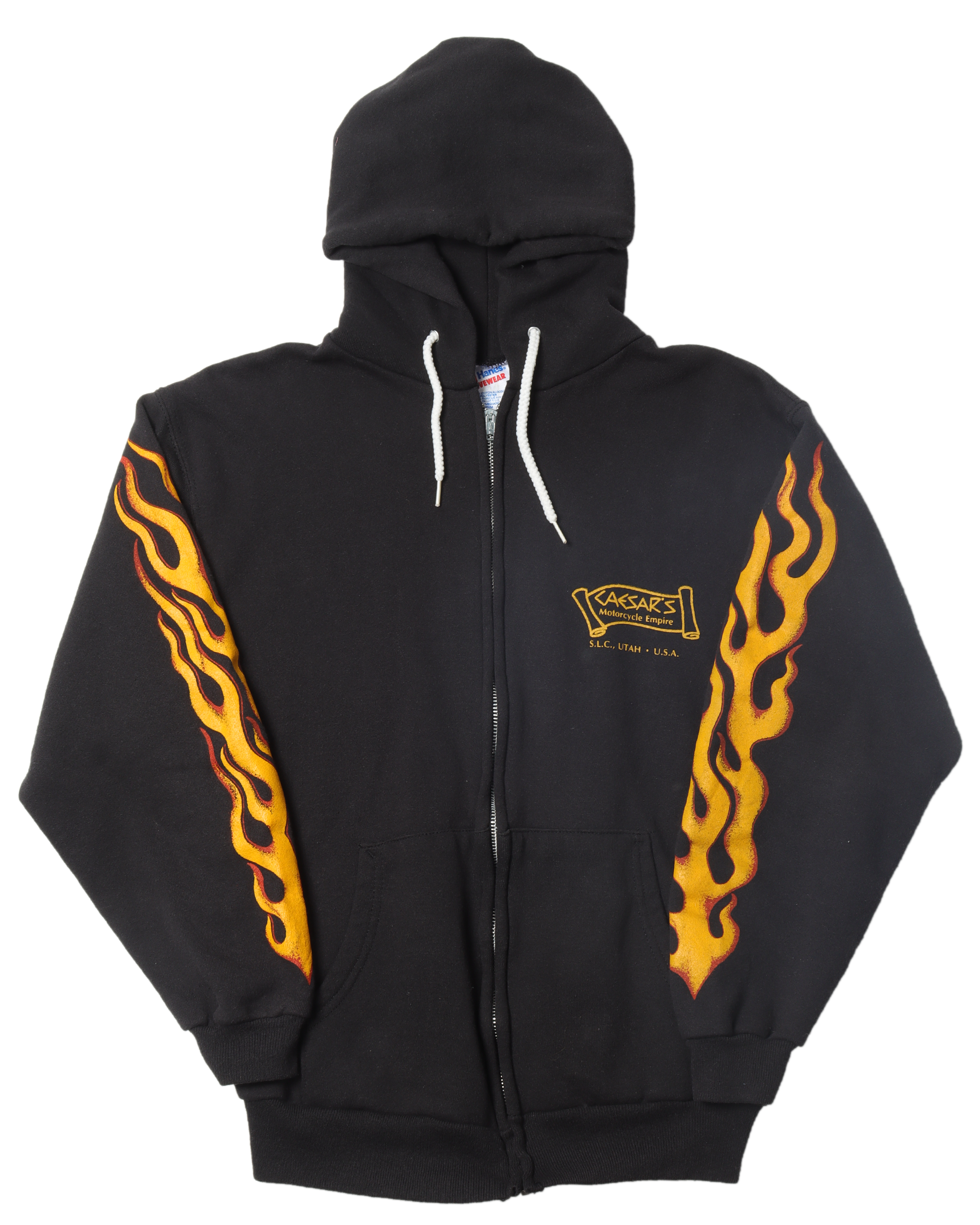 Caesars Motorcycle Empire Zip Up Hoodie for Men - Stylish Biker Jacket with Front Zipper - Perfect for Riding, Casual Wear & Motorcycle Enthusiasts
