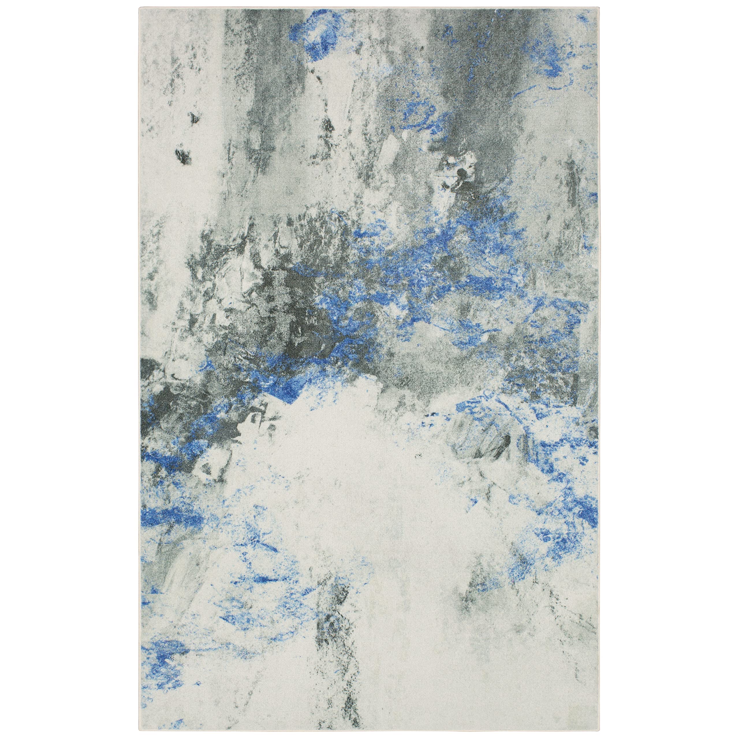 Mohawk Home Gold Vein Modern Contemporary Abstract Denim Blue 5' x 8' Area Rug - Soft Non-Slip Living Room Carpet, Dining Room Decor, Office Floor Mat for Home & Workspace