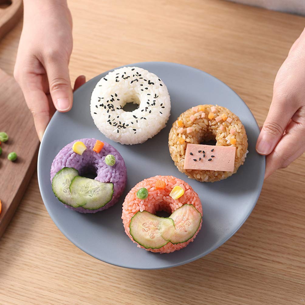 2-Piece Rice Ball Mold Set - DIY Sushi Maker, Donut & Bento Shaped Kitchen Tool for Perfect Rice Balls & Sushi | Ideal for Home Cooking, Meal Prep, and Bento Box Decorations