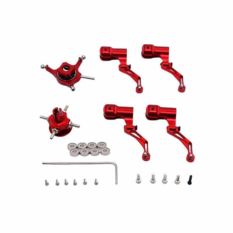 WLtoys K124 K170 RC Helicopter Upgrade Parts - Metal Swashplate, Rotor Head & Blade Grips for Enhanced Performance | Durable Replacement Components for RC Helicopter Enthusiasts | Perfect for Aerial Stunts, Racing & Outdoor Flying