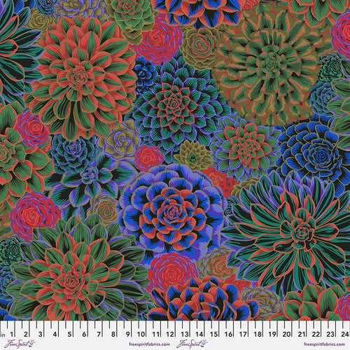 Kaffe Fassett Collective PWPJ113 House Leeks Dark Fabric - Premium Quilting & Sewing Material for Home Decor, Apparel & Craft Projects
