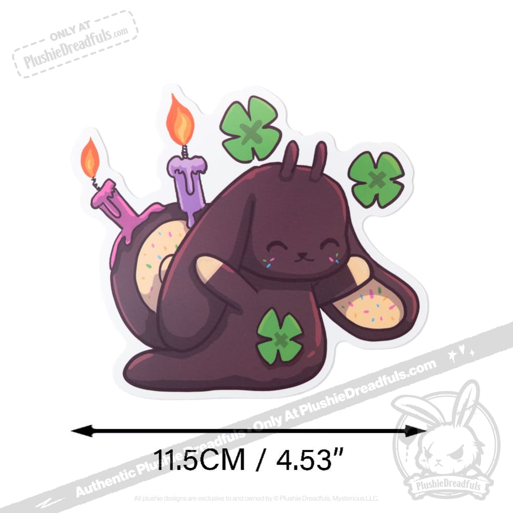 Plushie Dreadfuls Vinyl Sticker Pack Vol. 4 - Lucky Buns Cute Bunny Stickers for Laptops, Water Bottles & DIY Crafts | Kawaii Decorative Stickers for Scrapbooking & Journaling