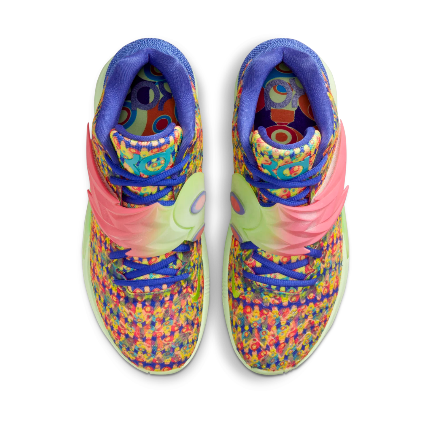 Nike KD 14 Basketball Shoes - Ron English 1 Lapis Hyper Pink Turquoise Blue | High-Performance Court Sneakers for Men | Perfect for NBA Games, Training & Streetwear Fashion