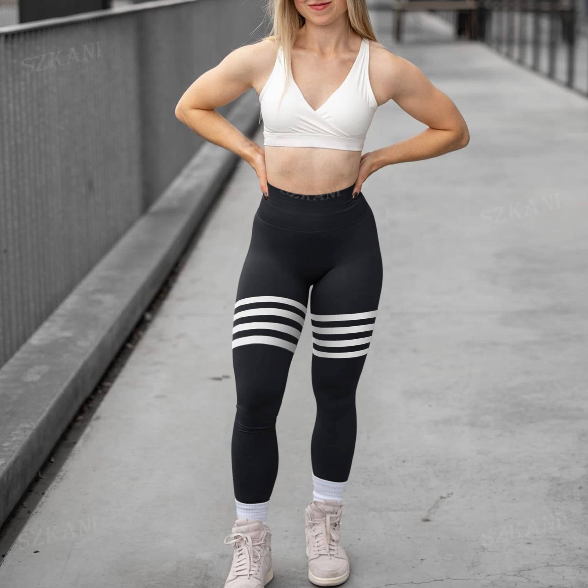 SZKANI Women's High Waist Scrunch Butt Lifting Workout Leggings - Seamless Yoga Pants & Gym Tights for Running, Fitness & Lounge Wear