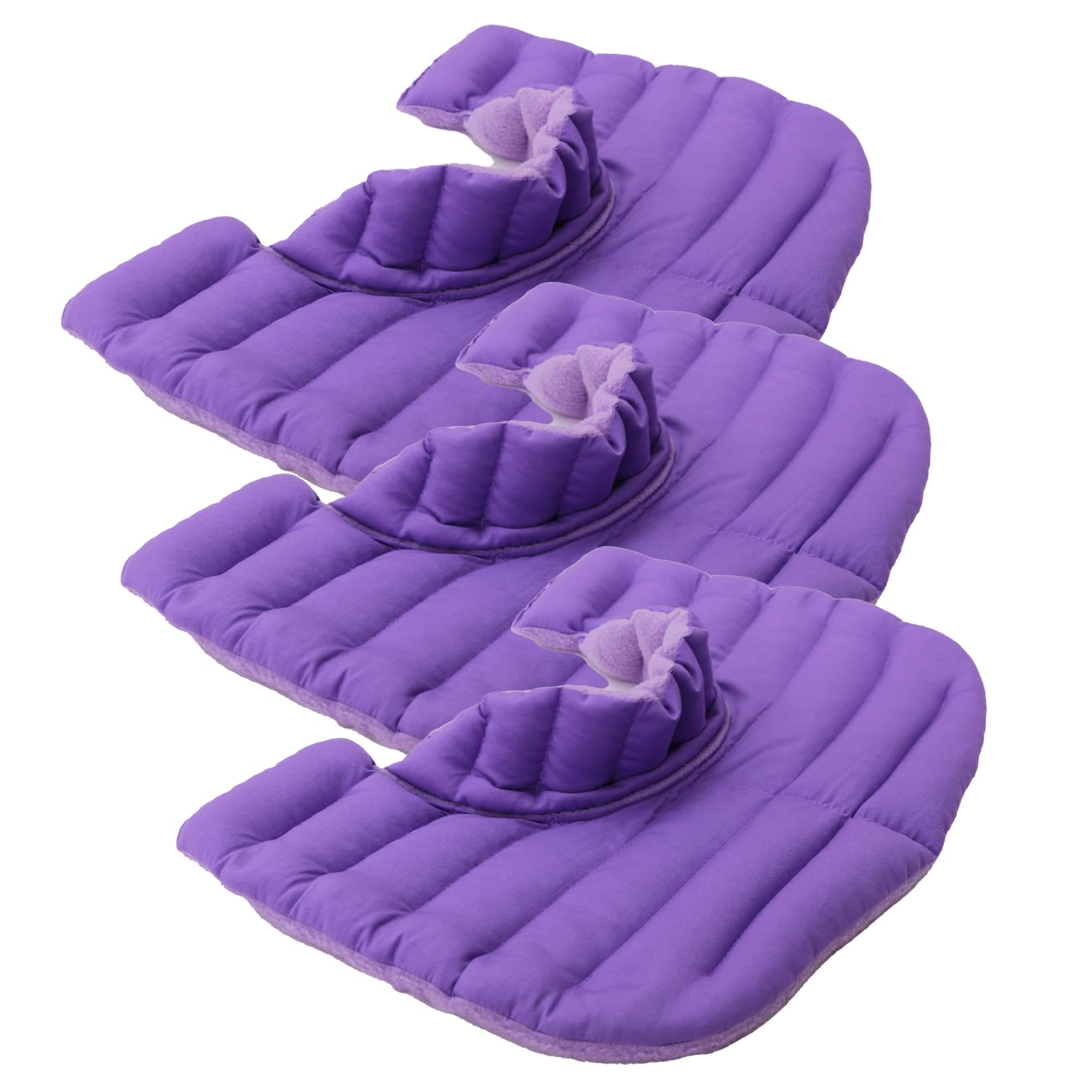 Microwavable Heating Pad for Neck, Shoulder & Upper Back Pain Relief - Large Portable Heat Wrap - 3 Pack Purple - Perfect for Home, Office & Travel Use