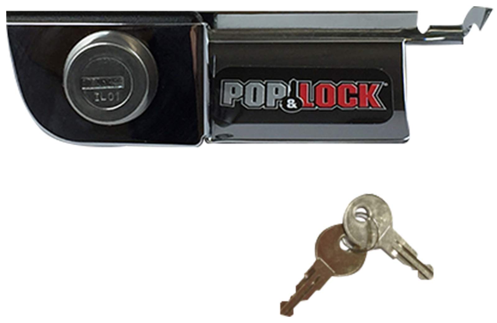 Pop & Lock PL3400C Manual Tailgate Lock for Dodge Ram 1500/2500/3500 (2002-2008) - Chrome Finish | No Factory Lock Required | Secure Truck Bed & Prevent Theft