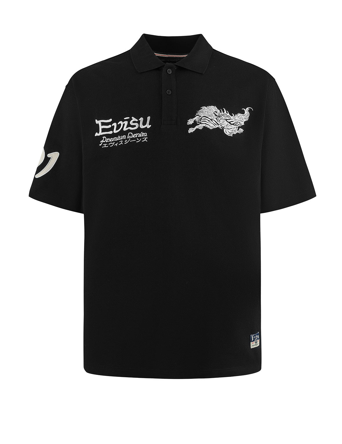 Premium Hakutaku & Logo Embroidered Oversized Polo Shirt for Men - Comfortable Casual Wear for Golf, Street Style & Everyday Outfits