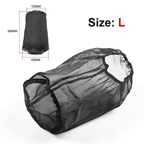 ZPTECH Universal Air Filter Cover - Waterproof, Oilproof, Dustproof Protective Cover for High Flow Air Intake Filters - Size L - Perfect for Off-Road, ATV, UTV, and Performance Vehicles