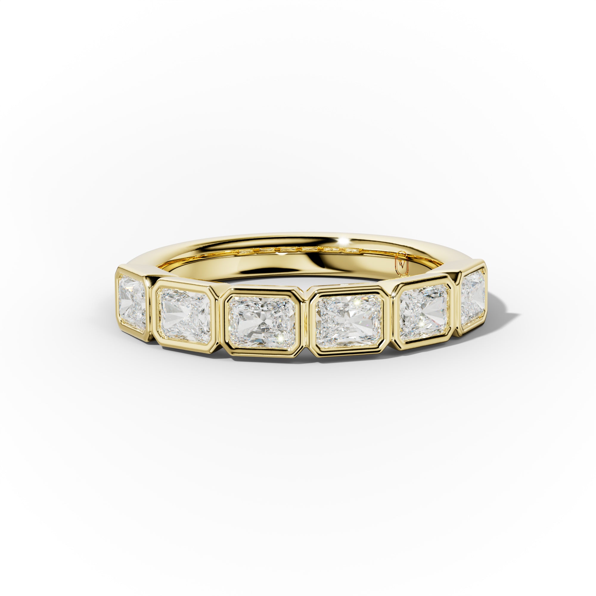 1.0 Carat East West Radiant Cut Bezel Set Diamond Anniversary Band - Elegant Wedding Ring for Women, Durable 14K Gold Jewelry Gift for Wife, Perfect for Anniversaries & Special Occasions