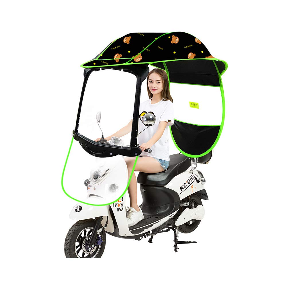 GFE Motorcycle Umbrella Sun Shade Rain Cover - Universal Electric Bike & Car Canopy for Outdoor Parking Protection - Perfect for Motorcycles, Scooters, E-Bikes and Compact Cars