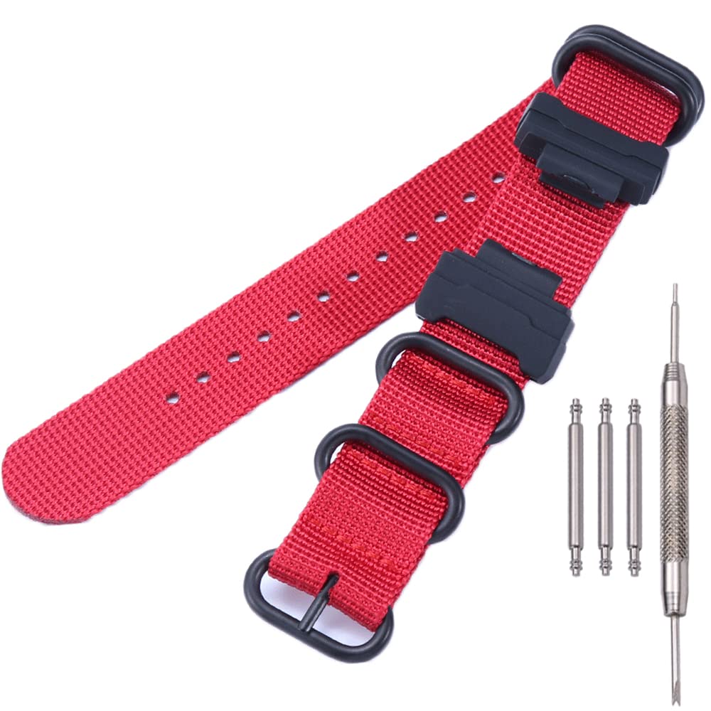 Casio 16mm Nylon Strap with Adapters - Durable Watch Band Replacement for Outdoor & Sports