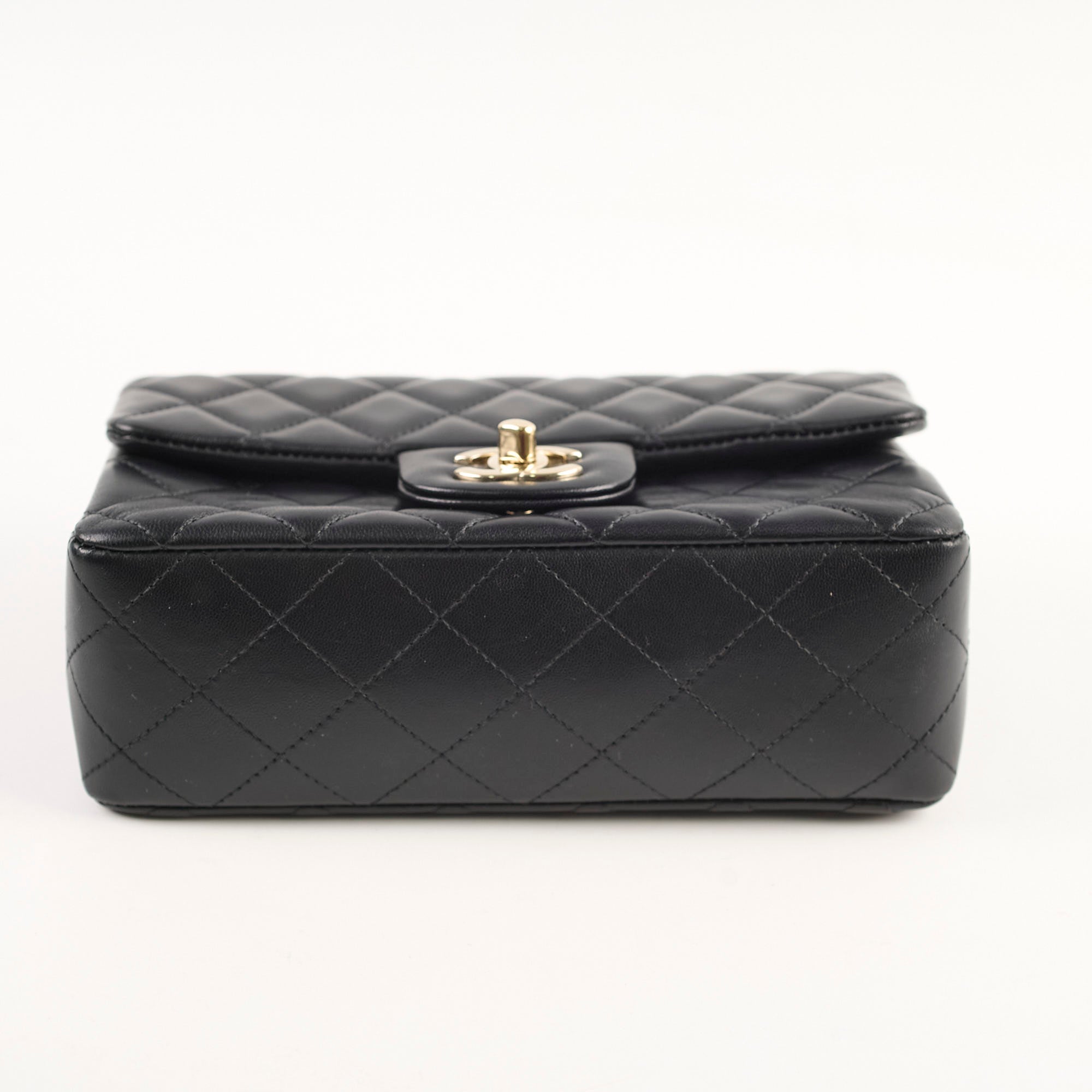 Chanel Mini Rectangular Bag Black Lambskin Leather with Microchip 2022 - Luxury Crossbody Purse for Women, Perfect for Date Night & Evening Events