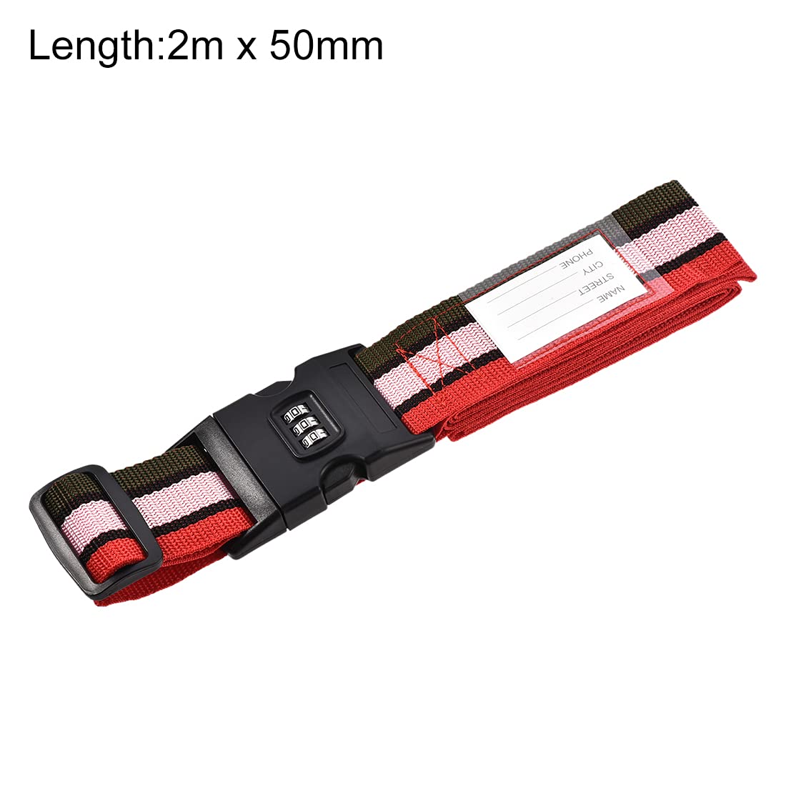 Adjustable Luggage Straps with Lock - 2PCS Travel Belt for Suitcases (Red/Pink/Green) - Secure Packing for Air Travel