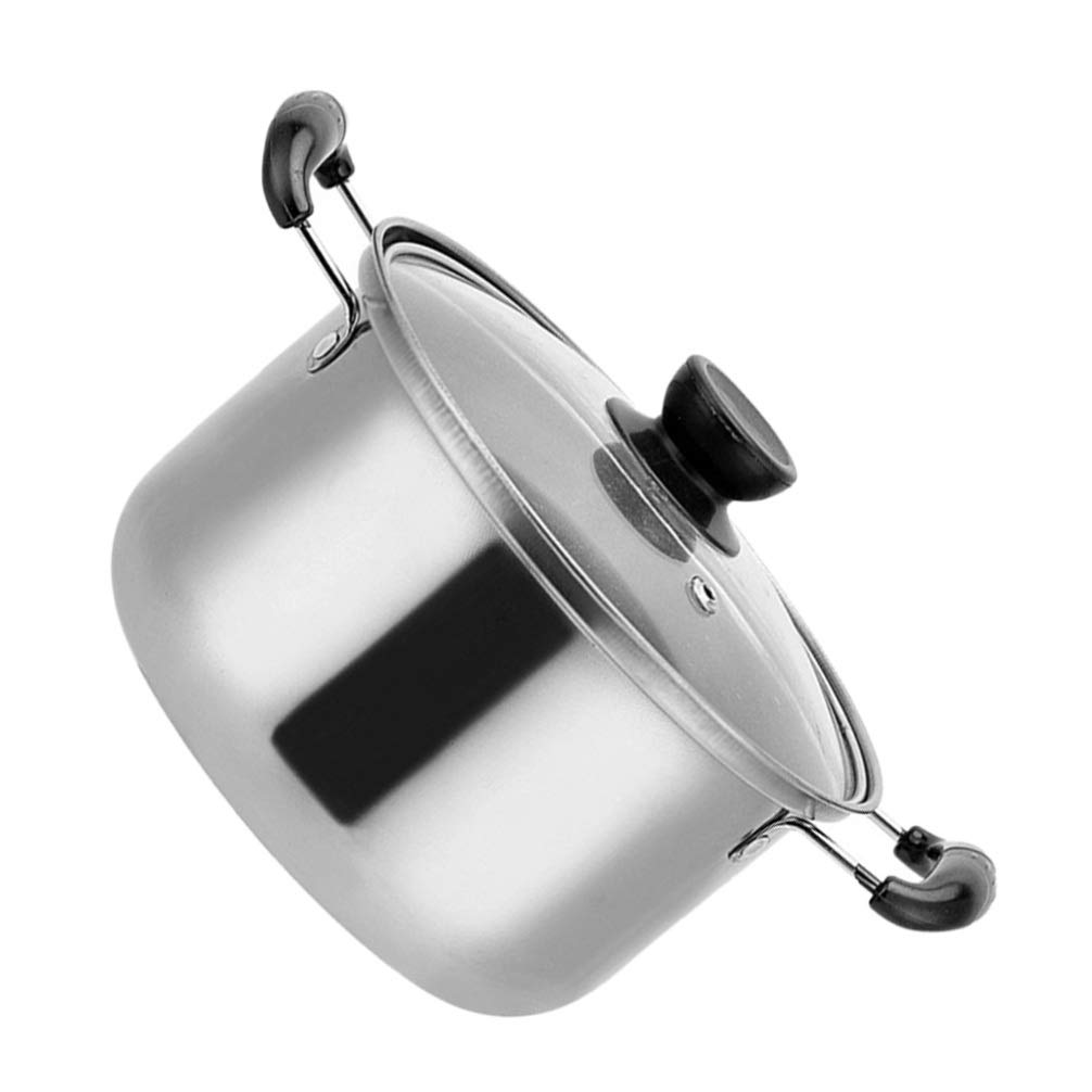 Premium 18cm Stainless Steel Saucepan with Lid - Multi-Purpose Cooking Pot for Soups, Chili, Pasta, Curries & Stew | Ideal for Home Kitchen, Camping & Dorm Cooking | DOITOOL Durable Stockpot & Noodle Pot