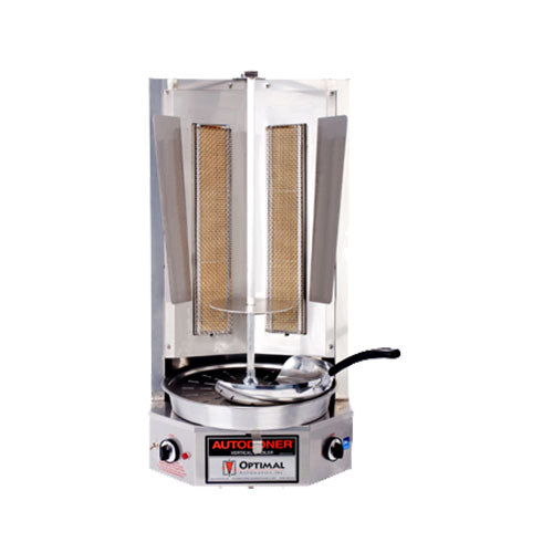 Autodoner G400 Vertical Gyro Broiler - Commercial Natural Gas Rotisserie Grill for Shawarma, Doner Kebab & Gyros - Perfect for Restaurants, Food Trucks & Catering Businesses