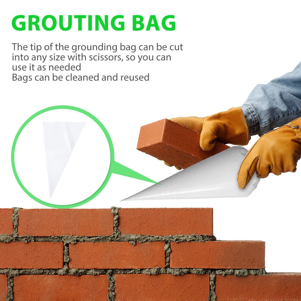 Premium Disposable Grout Bags - Heavy Duty 2.9mil MDPE - 25 Pack 12
